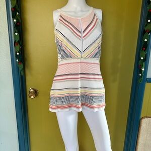 White House Black Market Multicolor Striped Tank Top